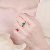 Outstanding 4ct 3 Stone Moissanite Diamonds Rings for Women 18KGP Wedding Engagement S925 Silver Bridal Jewellery