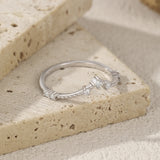 Elegant VVS1 D Colour Moissanite  Exquisite Arrow 925 Sterling Silver Ring