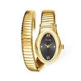 Luxury Snake Shaped Brass Strap Personality Waterproof Quartz Ladies Watches