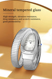 New Light Luxury Serpentine Quartz Rhinestone Embellished Bracelet Watch