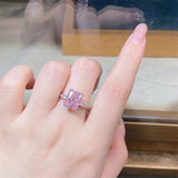 New Ice Cut Selection High Quality AAAAA High Carbon Pink Sapphire  Gems Engagement Silver Women's Fine Jewellery - The Jewellery Supermarket