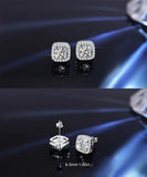 Delicate Moissanite Diamonds S925 Sterling Silver Stud Earrings For Women And Men