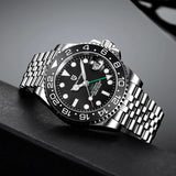 Luxury Famous Brand Sapphire Glass AR Coating Automatic with New Japan NH34 GMT Men Mechanical Watches for Men