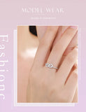 Top Quality Sterling Silver Fashion Shiny Clear AAAA Lab Created Diamond Geometric Ring