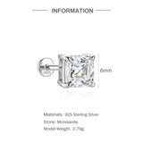 Pear, Princess, Marquise, Cushion Asscher Cut Silver Moissanite Diamonds Stud Earrings