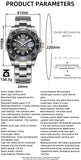 Fashion Quartz Coated 200m Waterproof Diver Watch BGW9 Super Luminous Stainless Mens Wristwatch.