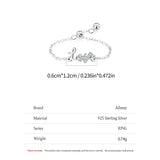Romantic Love AAAA Lab Created Diamond 925 Sterling Silver Adjustable Chain Ring