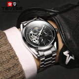 New Tourbillon Hollow-out Automatic Waterproof Mechanical Leisure Luminous Moon Phase Sports Men's Watches