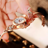 New Arrival Fashion Women Heart Bracelet Rose Gold, Gold and Silver Colour Quartz Dress Casual Watches - The Jewellery Supermarket