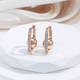 14 Karat Gold Filled Glossy AAA Zircon Diamonds Vintage Drop Ball Dangle Earrings
