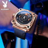 Top Brand High Quality Luxury Elegant Fashion Original Silicone Strap Waterproof Quartz Wrist Watch for Men