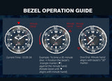 New Solar Powered Luxury 316L Stainless Steel Case Waterproof 300M Quartz Dive Watch