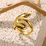 New In Stainless Steel 14K Gold Colour Rings For Women and Girls - Ideal Trendy Fashion Rings, Ideal Gifts - The Jewellery Supermarket