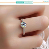 New Fine Snowflake Design 0.5/1ct D Colour Moissanite Diamond Rings Sterling Silver Engagement GRA Luxury Jewellery