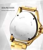 New Original Triangle Skeleton Automatic Mechanical Sport Stainless Steel High End Luxury Men Gold Tone Watches