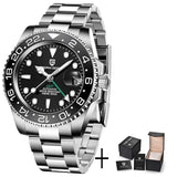 Luxury Famous Brand Sapphire Glass AR Coating Automatic with New Japan NH34 GMT Men Mechanical Watches for Men
