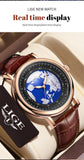 New Arrival Blue Planet Creative Earth Fashion Quartz Wristwatches -  Leather Sport Luminous Dial Mens Watches - The Jewellery Supermarket