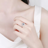 New 100% Real Moissanite Ring D Colour VVS1 Pass Diamond Test Adjustable S925 Silver GRA Certificate Wedding Rings