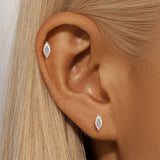Pear, Princess, Marquise, Cushion Asscher Cut Silver Moissanite Diamonds Stud Earrings