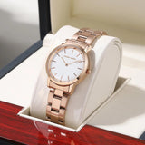 NEW Elegant Quartz Pearl Oyster Jade Stone White Shell Waterproof Ladies Full Stainless Steel Classic Wrist Watches