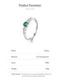 Vintage 925 Sterling Silver AAAA Lab Created Diamond AAAA Green Zircon Rings