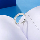 10 Stones 1ct Half Eternity Moissanite Diamonds Engagement Wedding Rings Sterling Silver Stackable Ring for Women