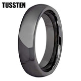 New Arrival Black Blue Domed Polished Finish Tungsten Carbide  Men Women Wedding 6MM/8MM Rings - The Jewellery Supermarket