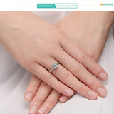 Admirable 1/2CT VVS1 D Colour Moissanite Diamond Rings S925 Silver Snowflake Engagement Wedding Band Fine Jewellery
