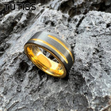 Special Groove Finish 8mm Two Colours Cool Men Women Tungsten Rings Comfort Fit