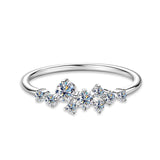 Luxury Moissanite Diamonds Rings 925 Silver with White Yellow Gold Plated Pass Diamond Test For Women Rings Jewellery