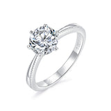New Fine Snowflake Design 0.5/1ct D Colour Moissanite Diamond Rings Sterling Silver Engagement GRA Luxury Jewellery