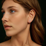 Unique Moissanite Diamond 925 Sterling Silver Unique Bubble Design Stud Earrings
