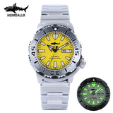 Monster Men's Diver Sapphire Crystal 20 Bar Waterproof Snowflake Blue Dial Watches