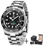 Luxury Brand New Arrival Luxury Mechanical Wristwatch Stainless Steel GMT Watch Sapphire Glass Men Watches