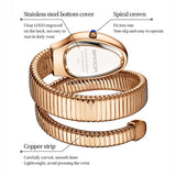 New Light Luxury Serpentine Quartz Rhinestone Embellished Bracelet Watch