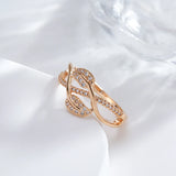 Fine Jewellery Vintage Design Filled 14K Rose Gold AAA Zircon Diamonds Flower Fashion Rings for Women