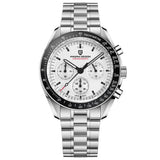Luxury Chronograph AR Sapphire Mirror Ceramic Bezel New Moon Men's Quartz Watches