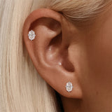 Pear, Princess, Marquise, Cushion Asscher Cut Silver Moissanite Diamonds Stud Earrings