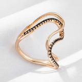 Selection of 14K Filled Gold Black, White AAA Zircon Crystals Cocktail Luxury Rings