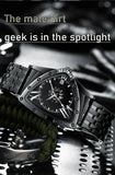 New Arrival Triangle Design Golden Waterproof Stainless Steel Men Sports Quartz Watches - Popular Choice