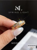 Real Round VVS1 D Colour Moissanite Diamonds Ring Fine Jewellery