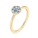 Superb Certified 1CT Solitaire Moissanite Lab Diamond Rings for Women Sterling Silver Engagement Wedding Jewellery