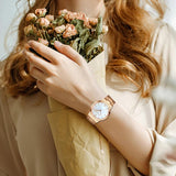 NEW Elegant Quartz Pearl Oyster Jade Stone White Shell Waterproof Ladies Full Stainless Steel Classic Wrist Watches