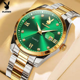 High Quality Luxury Fashion Trend Original Stainless Steel Waterproof Calendar Luminous Quartz Watches for Men