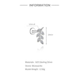 Round Cut 0.03-1.2CT Moissanite Diamonds Sterling Silver Unisex Stud Earrings