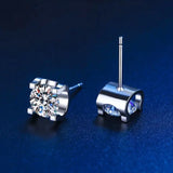 Classic Bird's Nest Moissanite Diamonds Stud 925 sterling silver plated Earrings