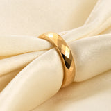 Fashion Cut Polygonal Tungsten Steel 4MM/6MM Rings for Couples Finw Jewellery