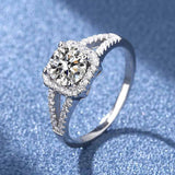 D Colour VVS1 1CT Moissanite Diamond Egagement Wedding Rings For Women S925 Sterling Silver GRA Certified Jewellery
