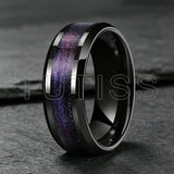Various Flowing Sand/Green Grass Agate Inlay 8mm Tungsten Carbide Rings
