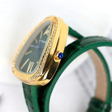 Luxury Roman Numerals Dial Classic Leather Snake Design Bangle Ladies&nbsp; Quartz Watch - Ideal Gifts